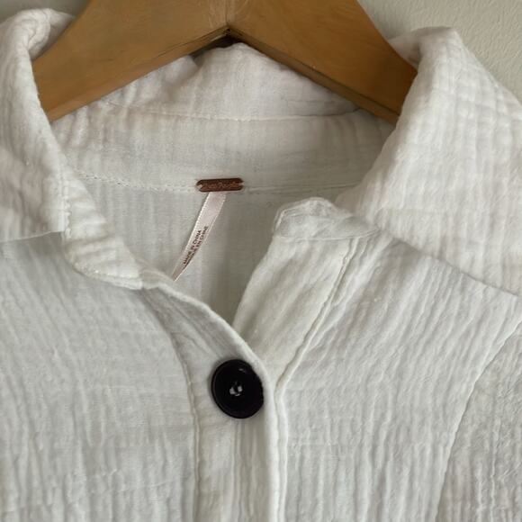 Free People Sunstreaks tie front shirt - Picture 6 of 16
